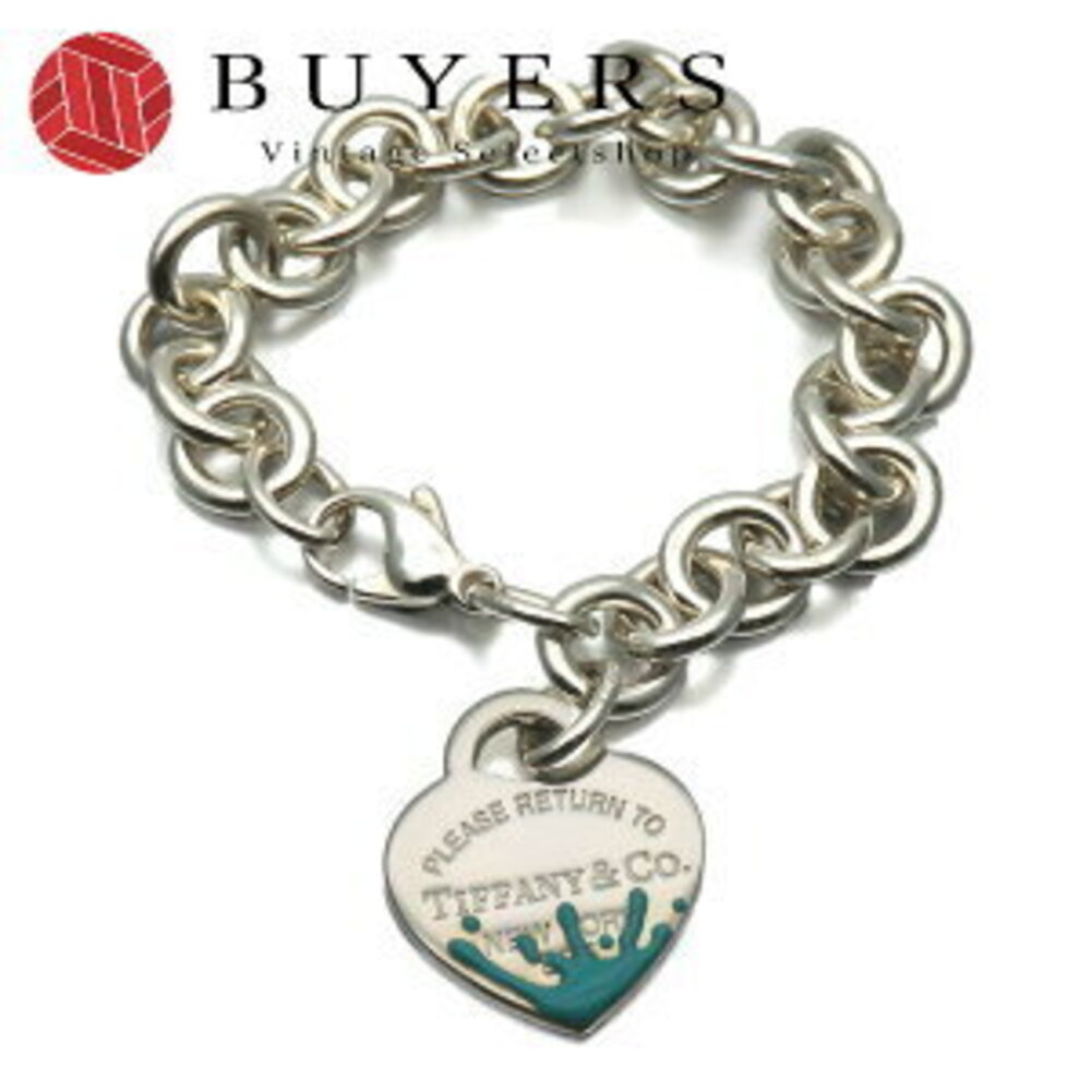 Tiffany Co Return to Tiffany Splash bracelet silver Blue heart chain